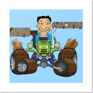 Mud Machine Off Road Truck Tractor Posters and Art